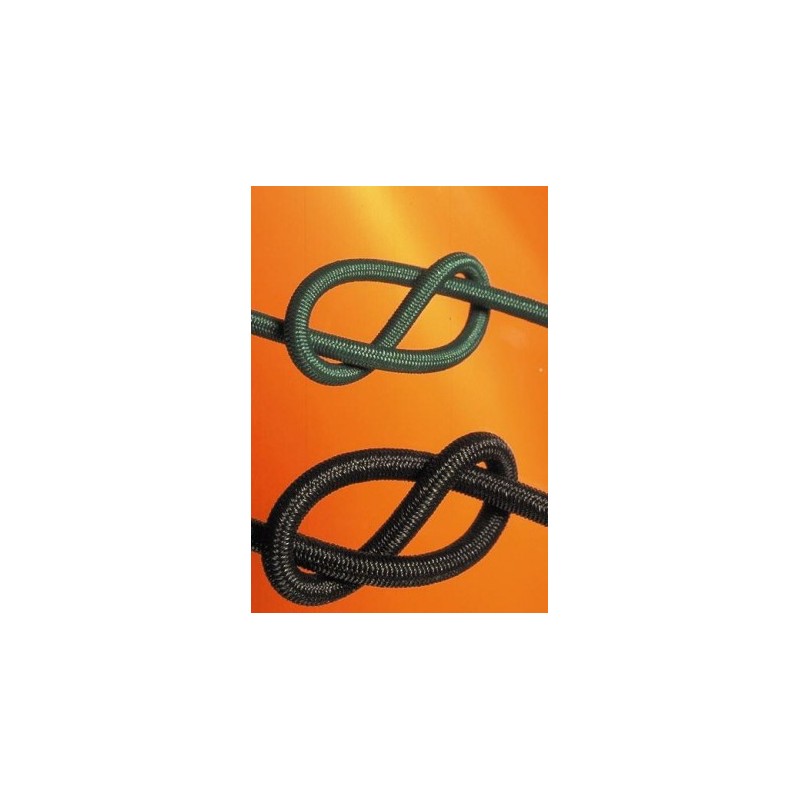 Fixations bâches - corde élastique - crochet acier - Noir